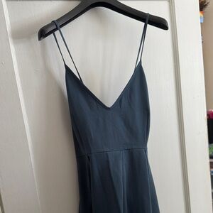 Blue Spaghetti Strap Dress